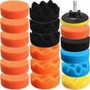 19Pcs/Set 3 inch 80mm Sponge Buff Buffing Polishing Pad Kit For Car Polisher