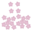 Wholesale 20x Pink Spacer Czech Flower Glass End Beads Caps Jewelry Findings