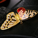 Enamel Butterfly Crystal Rhinestone Brooch Pin Gift Badge Buckl Collar JewelryMO