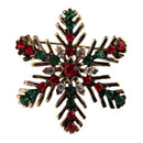 1X Elegant Diamond Snowflake Brooch Christmas Wedding Bridal Pin Rhinestone H9O1