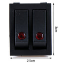 1PCS Rocker switch belt cat-eye switch two gang switch double swi IO BX