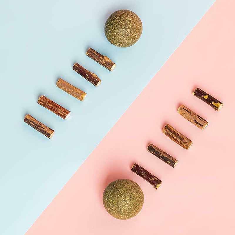 Catnip Toys Ball Matatabi Sticks Organic Natural Silvervine Pet Cat Supply Cute