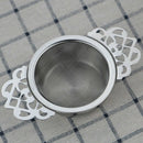 Tea Strainers with Drip Bowls (2-Pack); Elegant Stainless Steel Loose Leaf