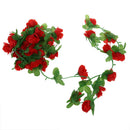 Artificial Rose Garland Silk Flower Vine for Home Wedding Garden Decoration