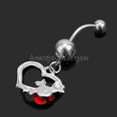 Holy Crystal Heart Dangle Navel Belly Button Ring Body Piercing Jewelry Gift