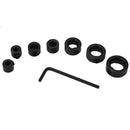 7x Woodworking Drill Bit Depth Stop Collars Ring Carbon Steel with Hex Wrench