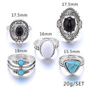 5XVintage Turquoise OpalUQing Set Fashion Finger KnuckleUQing Set Jewelry Set BX
