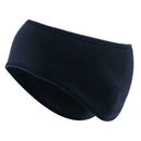 Outdoor Fleece Ponytail Headband Yoga Running Fitness Sweatband (Navy Blue) A