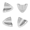 4pcs Marine Boat Stainless Steel Large Clamshell Vent / Wire Cable Cover
