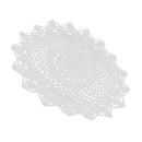 Handmade Crochet Cotton Lace Placemats Doilies White, Flower Shape, Home Coffee