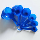 6 Pcs Blue Plastic Measuring Spoons Set Kitchen Tools Spoon Cooking
