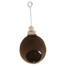 Natural Coconut Shell Bird Nest House Hut Cage Bird Supplies Parrot Feeder