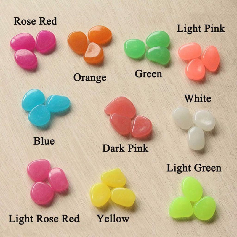 40pcs Man Made Luminous Stones Garden Patio Walkway Pathway DIY Rocks