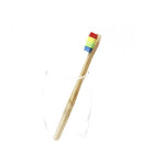 Medium-Bristle Bamboo Toothbrush Rainbow Teeth Brush Fibre Wooden Hand White TO