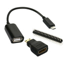 Mini-HDMI Male To HDMI Female Micro USB GPIO For