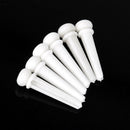 6pcs Cattle Bone Acoustic Guitar Bridge Pins with Pin Puller for Folk Guitar