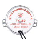 AC 220V-240V 5/6RPM 4W 50/CCW 7mm Shaft Dia Fan Synchronous Motor