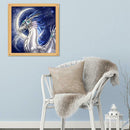 5D DIY Full Drill Diamond Painting White Dragon Moon Cross Stitch Mosaic