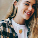Creative Cartoon Fruit Orange Brooch Jacket Enamel Pin Badges Jewelry Gift A