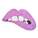 Purple sexy lips iron on sequins sew on patches DIY applique for clothes craf JR