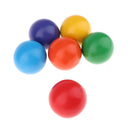6 Pieces Wooden Rainbow Balls Set Blocks Accessories For Kids Toddlers DIY