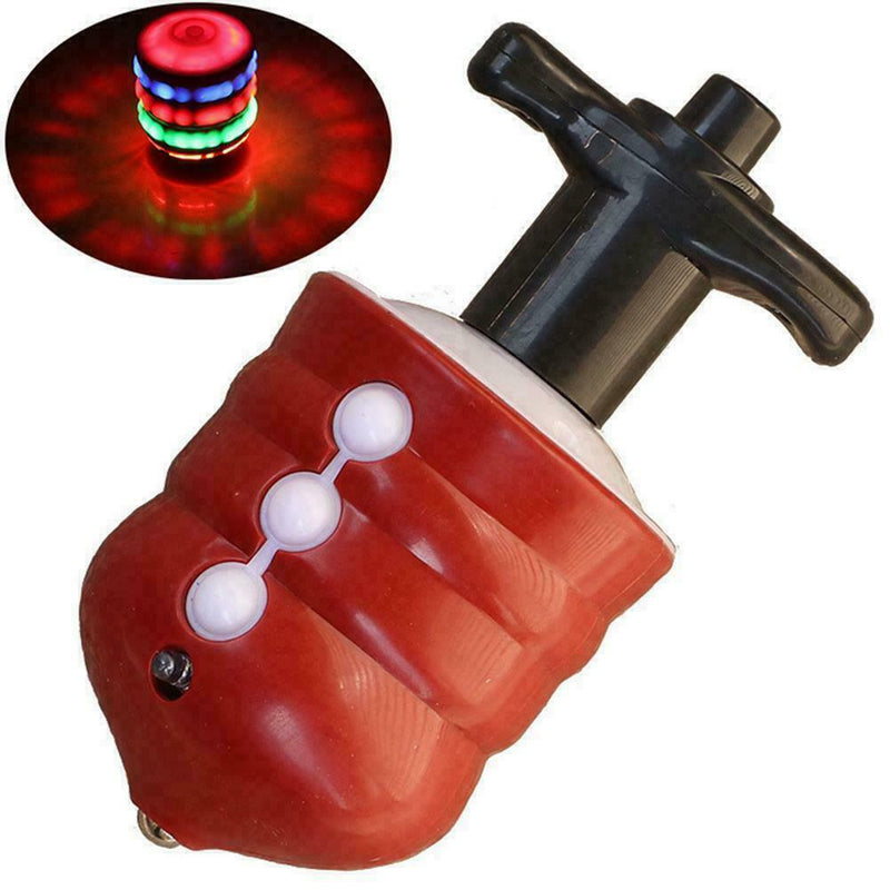 Children's Colorful Glowing Gyro Toys Music Electric Hot Wooden Gyros Y3U8