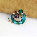 Retro Fashion Lizard Shape Rhinestone opal Brooches for Women Jewelry Decor