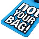 Name Address Label Blue Soft Plastic Not Your Bag Pattern Travel Luggage Ta N4W7