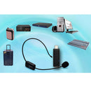 20Hz-30KHz  Mic Wireless 3.5mm Condenser Mic Headworn Microphone, Black