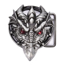 Men's belt buckle 7.3cm dragon head black pattern bronze metal pin buckles M&E