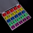 25Pcs/Set Empty Bobbins Sewing Machine Spools Colorful Plastic Case Storage BoME