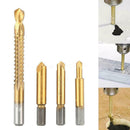 4 in 1 HSS Titanium Damaged Broke Screw Extractor Bolt Remover + Saw Drill Bit f
