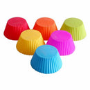 24PCS Silicone Baking Cups Cupcake Liners Muffin Cups Non-Stick Molds Reusa U9H1