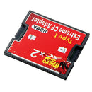 Dual Port SD to CF Card Adapter MMC SDHC SDXC to Compact Flash Type I Card