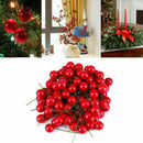 100x Mini Artificial Flower Red Berry Holly Branch Christmas Wedding Party Decor