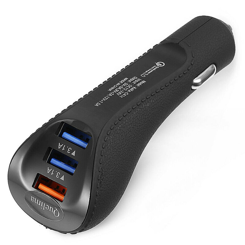 Quelima Qc 3.0 3 Ports Usb Charger Quick Car Charger Adapter Auto Mobile Ph C3P3