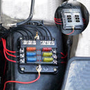 6-Way Car Marine Waterproof Fuse Box Block Holder Car Fuse Box Boat R6G4