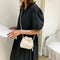 Women Woven Shoulder Handbag Drawstring Daisy Beach Crossbody Pouch (White) A