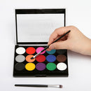 Non-Grease Face Paint Kit for Kids and Adults -15 Colors Face Painting Palette