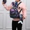 3pcs/set Shining Sequin School Backpack Women Rabbit Ear Purse Bags (Blue)