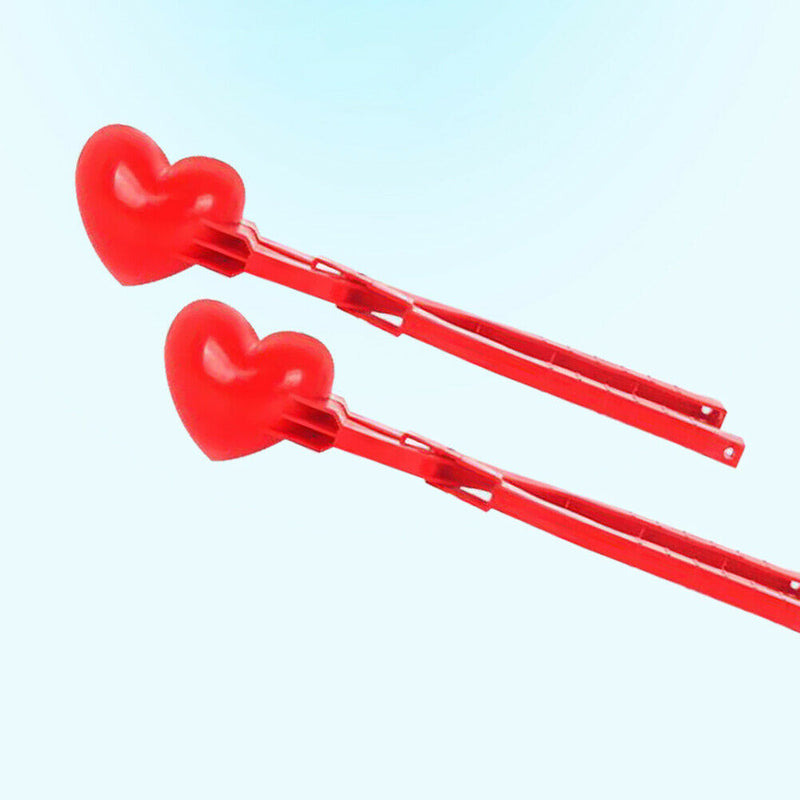 Heart-shaped Snowball Clip Funny Snowball Mold Kids Outdoor Toys (34x8cm)