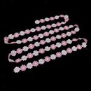 25mm Mixed Daisy DIY Appligue,Trimmings,Wedding Lace Ribbon 6 Yards
