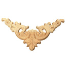 Unpainted Wood Oak Carved Corner Onlay Applique Furniture Home Decor 12.5x1 G2F7