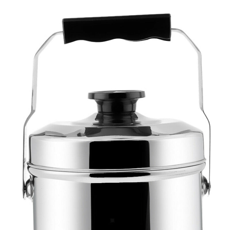 Loop Handle Cooking Pot Cans Dual Layer Mess Tin Pan Stove Lunch Box 12 cm