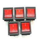 5pcs Plastic Press Button On-Off Square Rocker Switches Toggles AC 250V 20A New