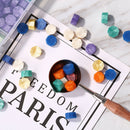 Wooden Handle Sealing Wax Bead Tablet Melting Spoon for Scrapbooking (A) A