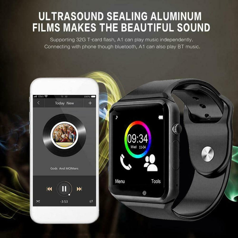 A1 Intelligent Watch 1.54 inch Touch Screen Wristband Support SIM 32G TF Card