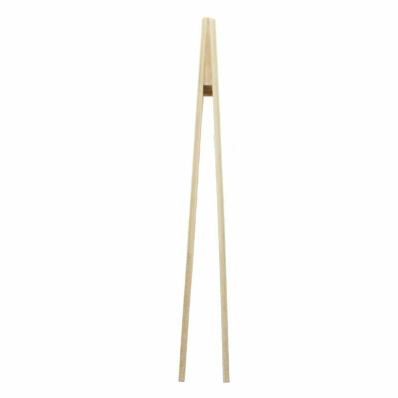 Textured Bamboo Kongfu Tea Utensil Tweezers 14.5cm Wood Color V3L1