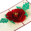 3DUp Greeting Cards Peony Birthday Valentine Mother Day Christ Gw