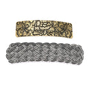 2Pcs Womens Viking Barrette Holder Celtic Carved Hair Clip Clasp Hair Decor